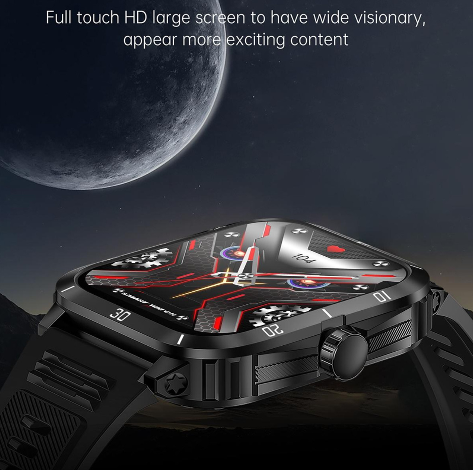 TOXIYA Waterproof Smart Watch With A Crystal-Clear HD Square Screen