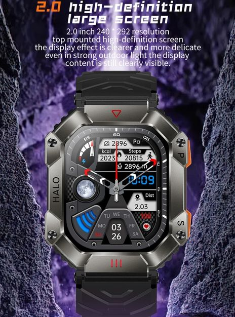 TOXIYA Waterproof Luxury Smart Watch With 107 Sports Modes
