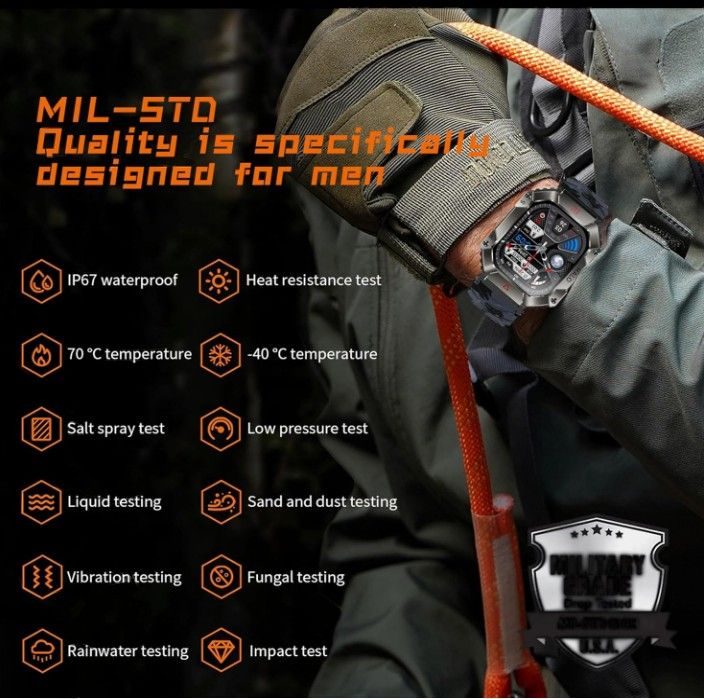 TOXIYA Waterproof Luxury Smart Watch With 107 Sports Modes