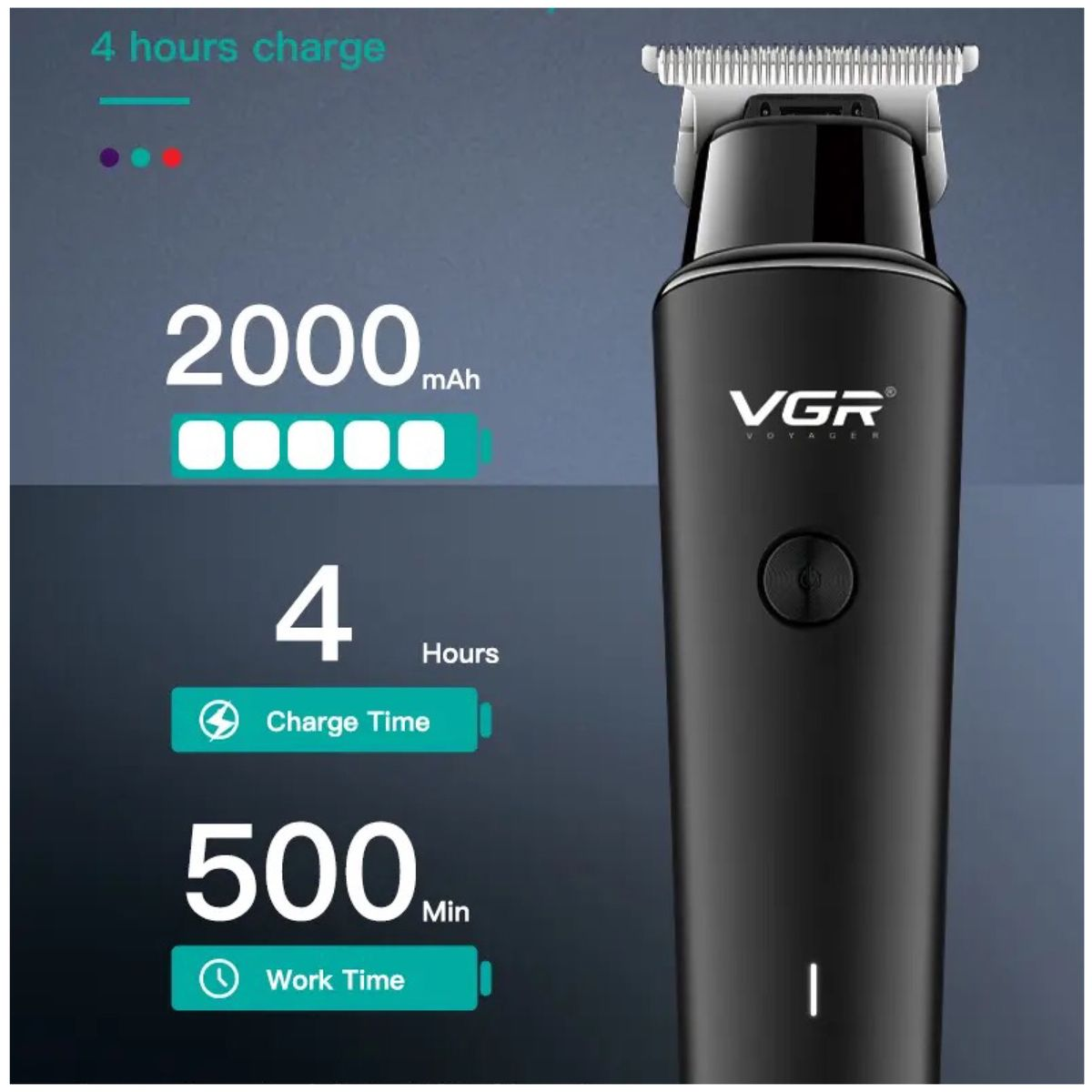 VGR Professional Studio Hair Clipper