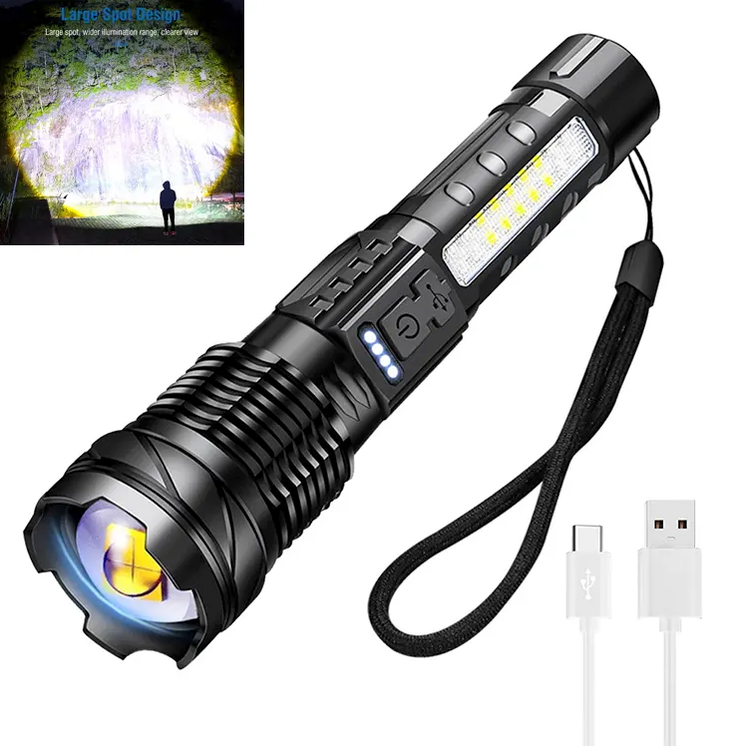 Rechargeable Torch - 20000 Lumen High Power Gift for Men