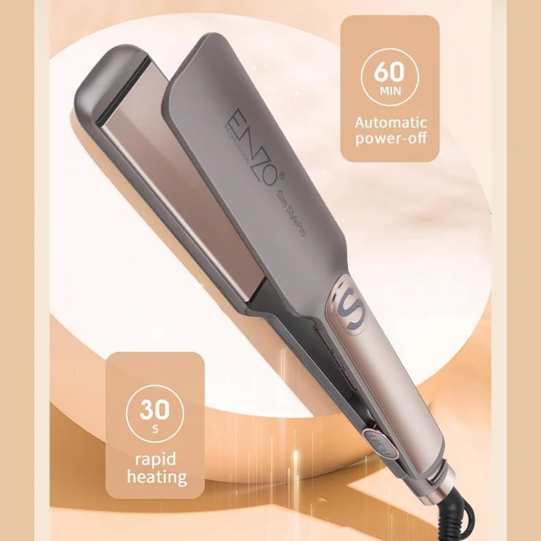 ENZO Wide plate slim Style PRO keratin hair straightener
