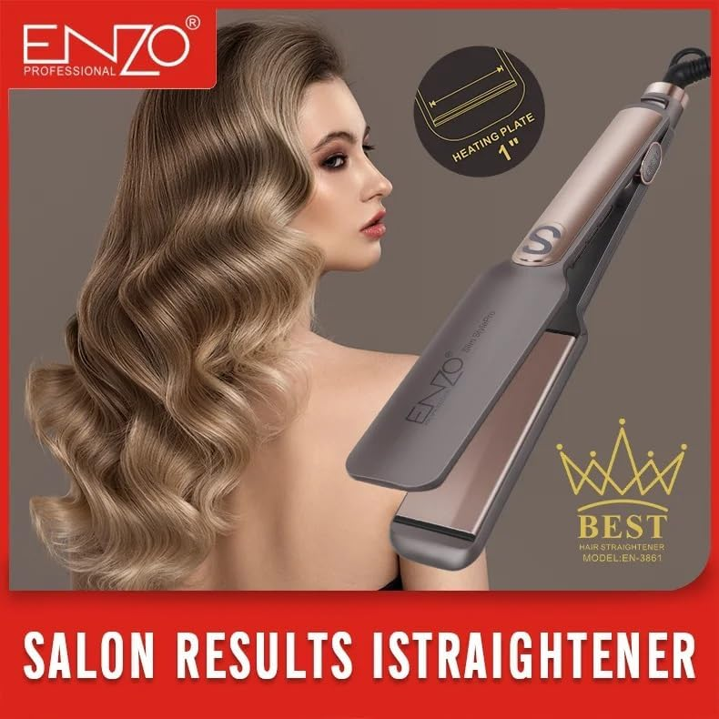 ENZO Wide plate slim Style PRO keratin hair straightener
