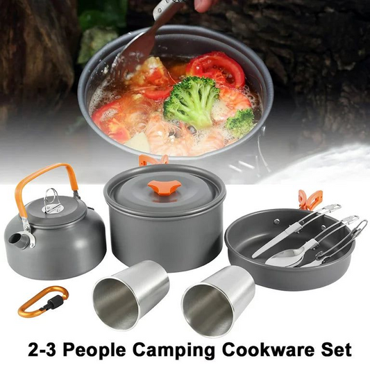 Aluminum Camping Cookware 10PCs Set