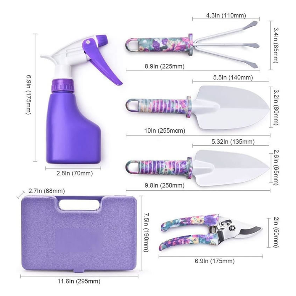 5 Piece Stainless Steel Heavy Duty Floral Gardening Tool