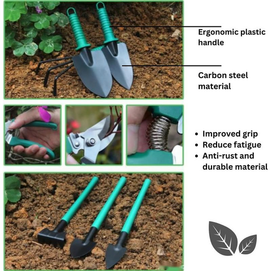 10 Piece Stainless Steel Heavy Duty Gardening Tool Kit With Carrying Case FH-18