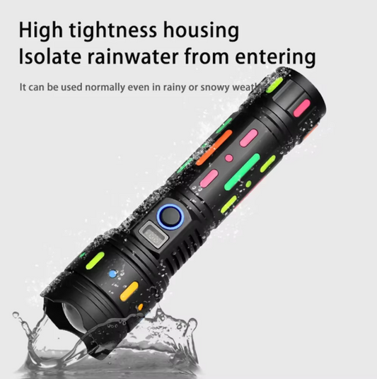 50000M Long Range Multifunctional Telescopic Zoom Flashlight