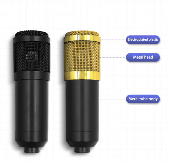 Podcast Equipment Bundle, BM-800 Mic Kit with V8 Live Sound Card