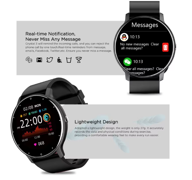 TOXIYA Smart Watch for Men Magnetic Stainless Steel Band