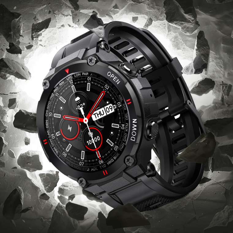 TOXIYA - K22 Mens Military Style Outdoor Smart watch