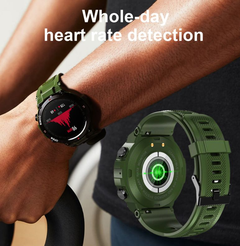 TOXIYA - K22 Mens Military Style Outdoor Smart watch