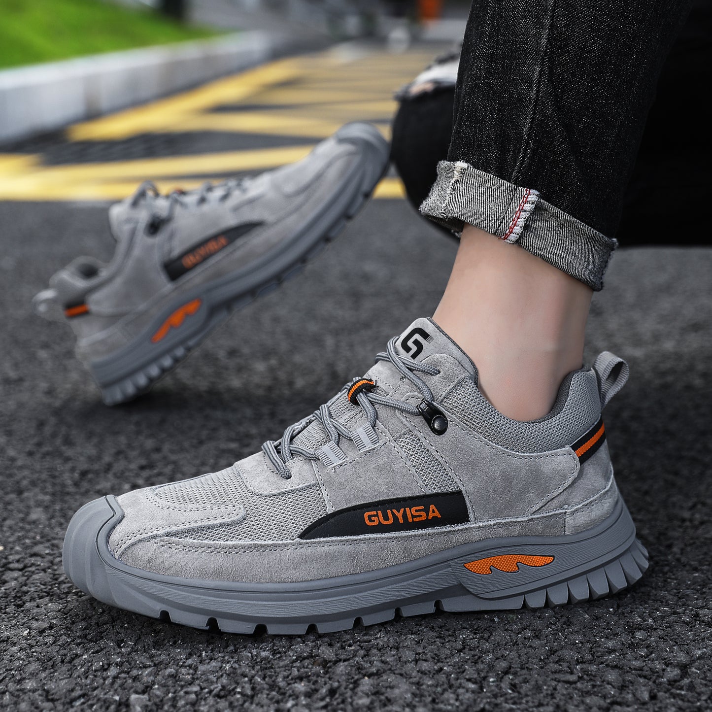 GUYISA Safety Shoes boots Anti-Smash, Anti-Stab Durable , Insulation 10kv
