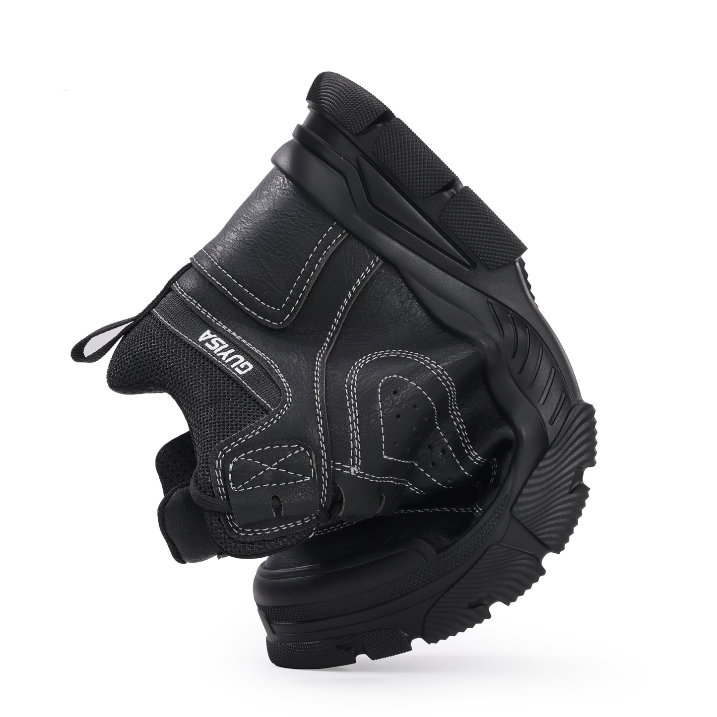 GUYISA safety shoes work shoes men's steel toe boots waterproof high black