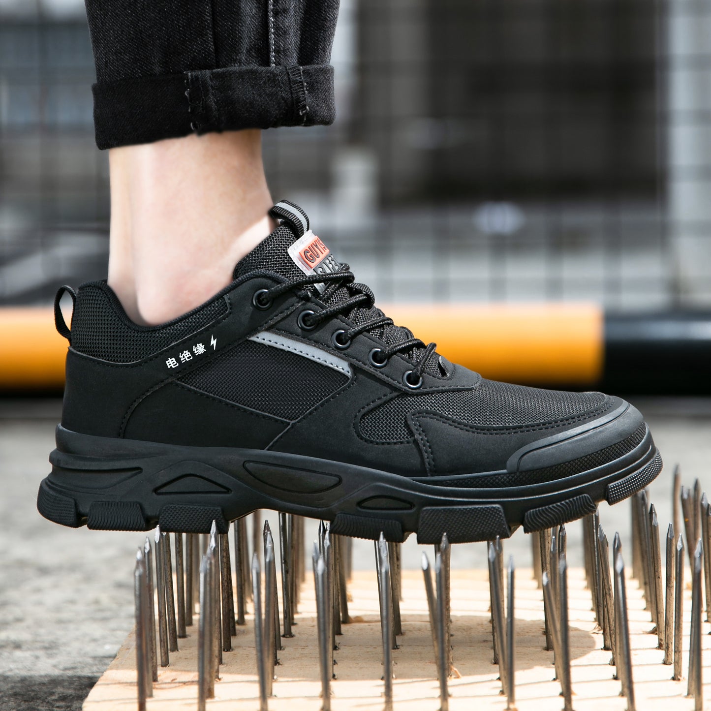 Guyisa new stylish 10kv comfortable anti-impact and anti-puncture safety shoes