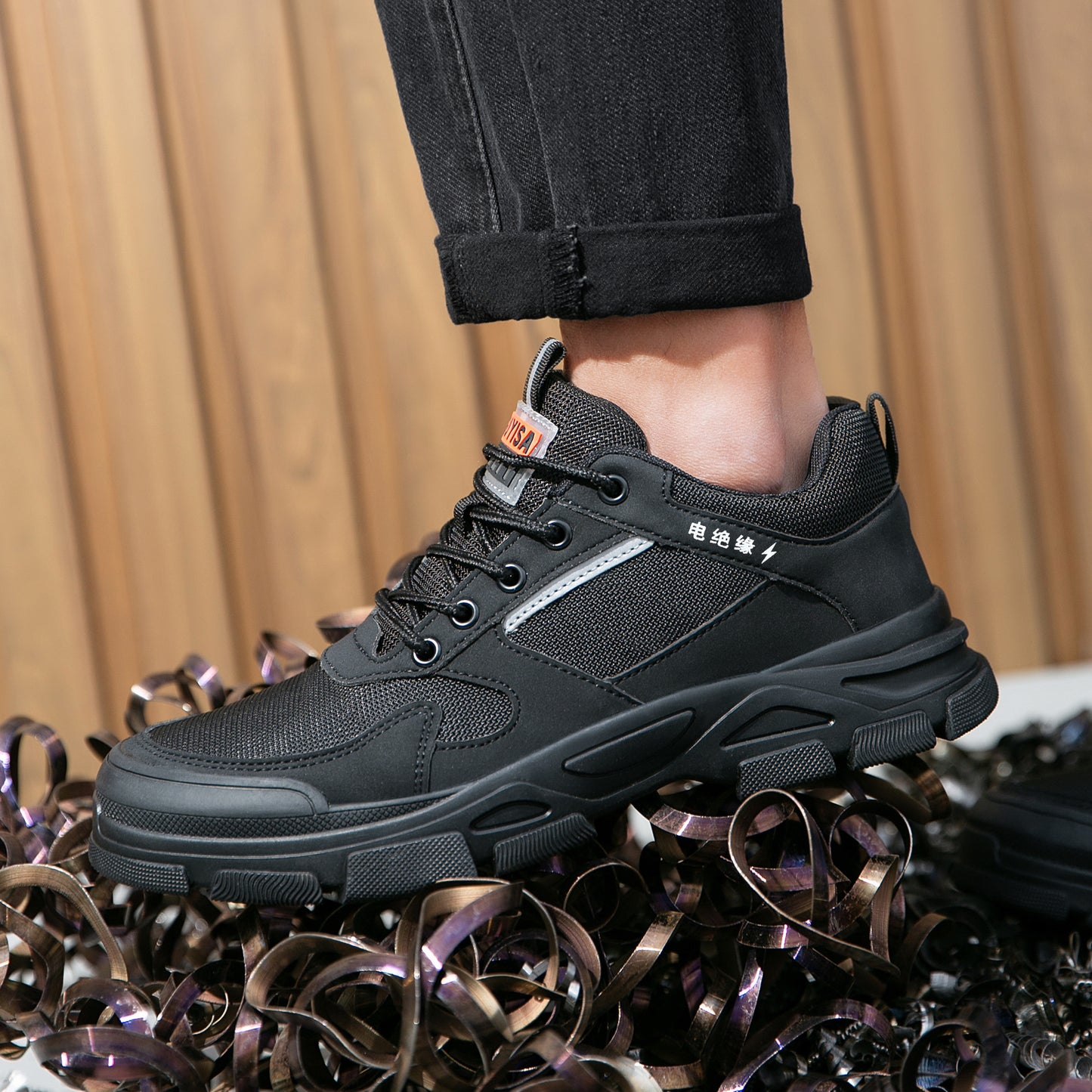 Guyisa new stylish 10kv comfortable anti-impact and anti-puncture safety shoes