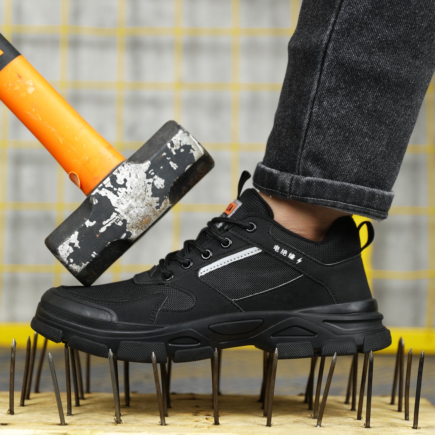 Guyisa new stylish 10kv comfortable anti-impact and anti-puncture safety shoes