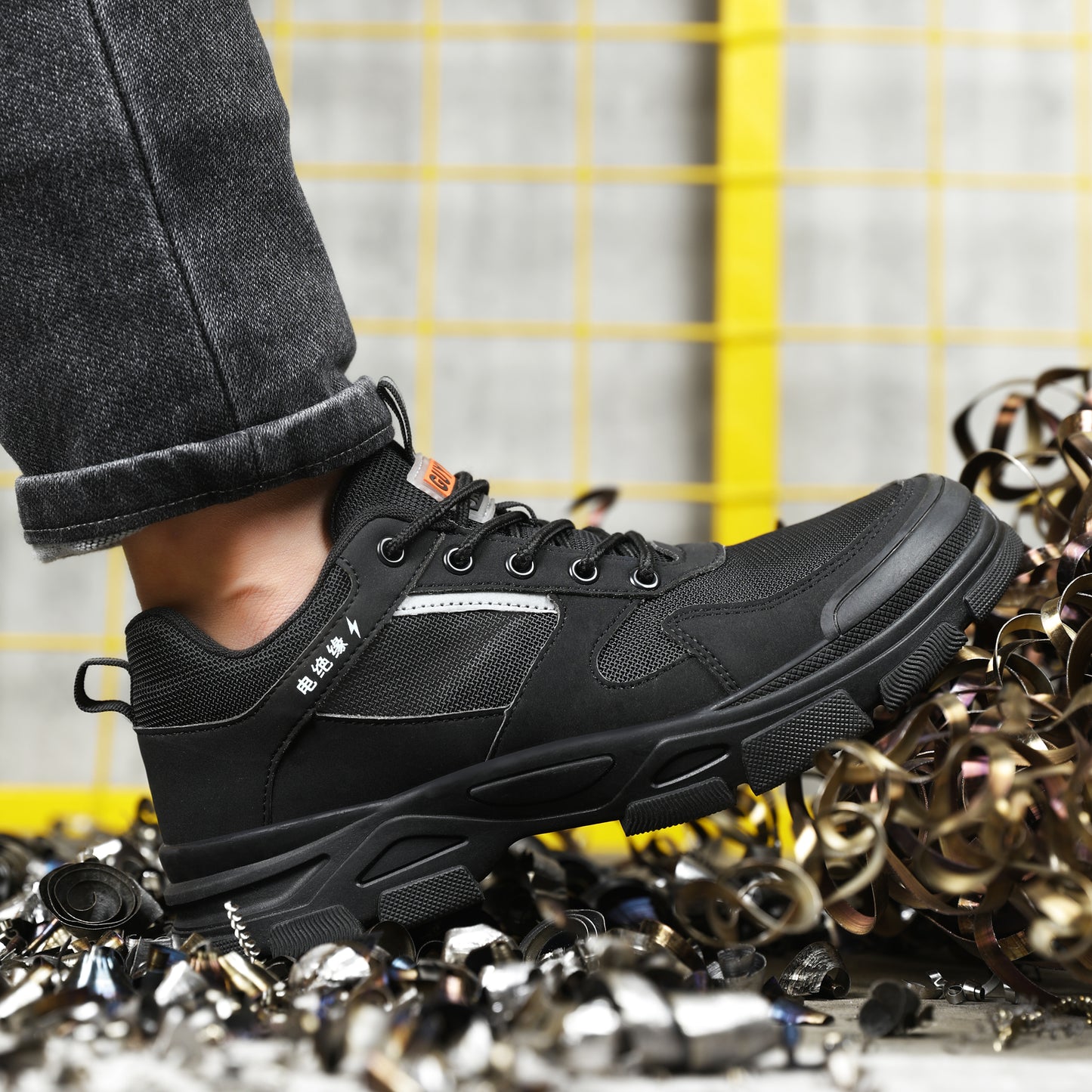 Guyisa new stylish 10kv comfortable anti-impact and anti-puncture safety shoes