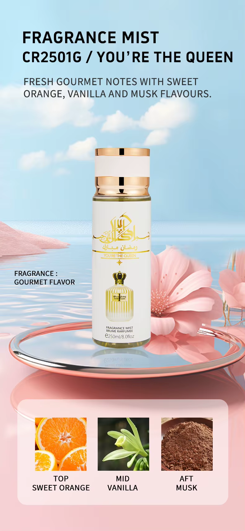 Rose Concentrated Perfume 250ML (M) Oriental Fragrance Spray Variety