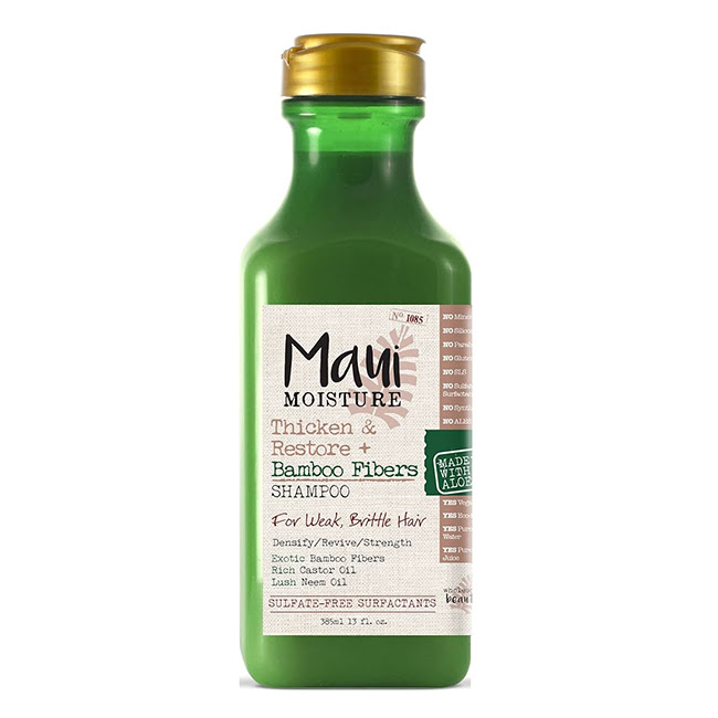 Luxurious Organic Thickening Vegan Shampoo, Bamboo & Aloe, 385ml