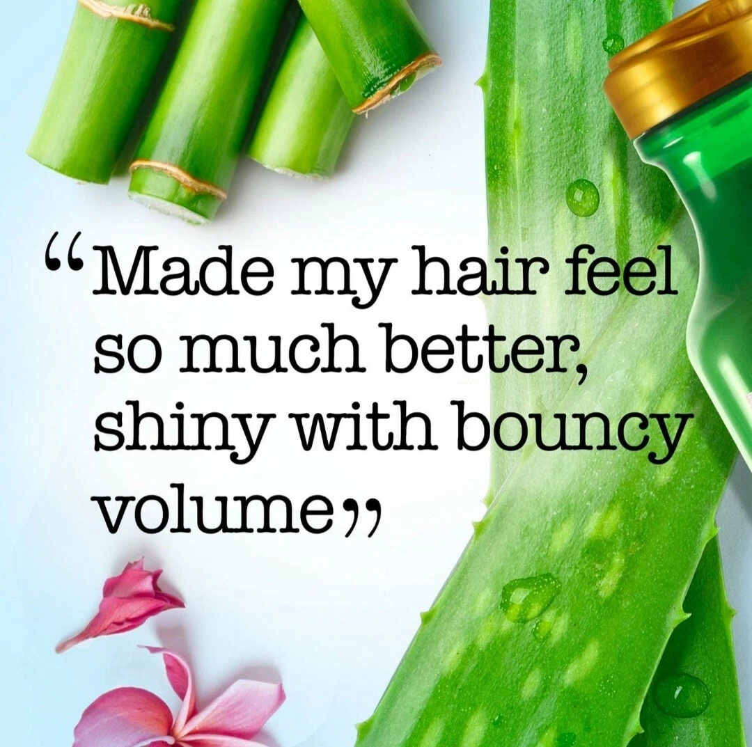 Luxurious Organic Thickening Vegan Shampoo, Bamboo & Aloe, 385ml