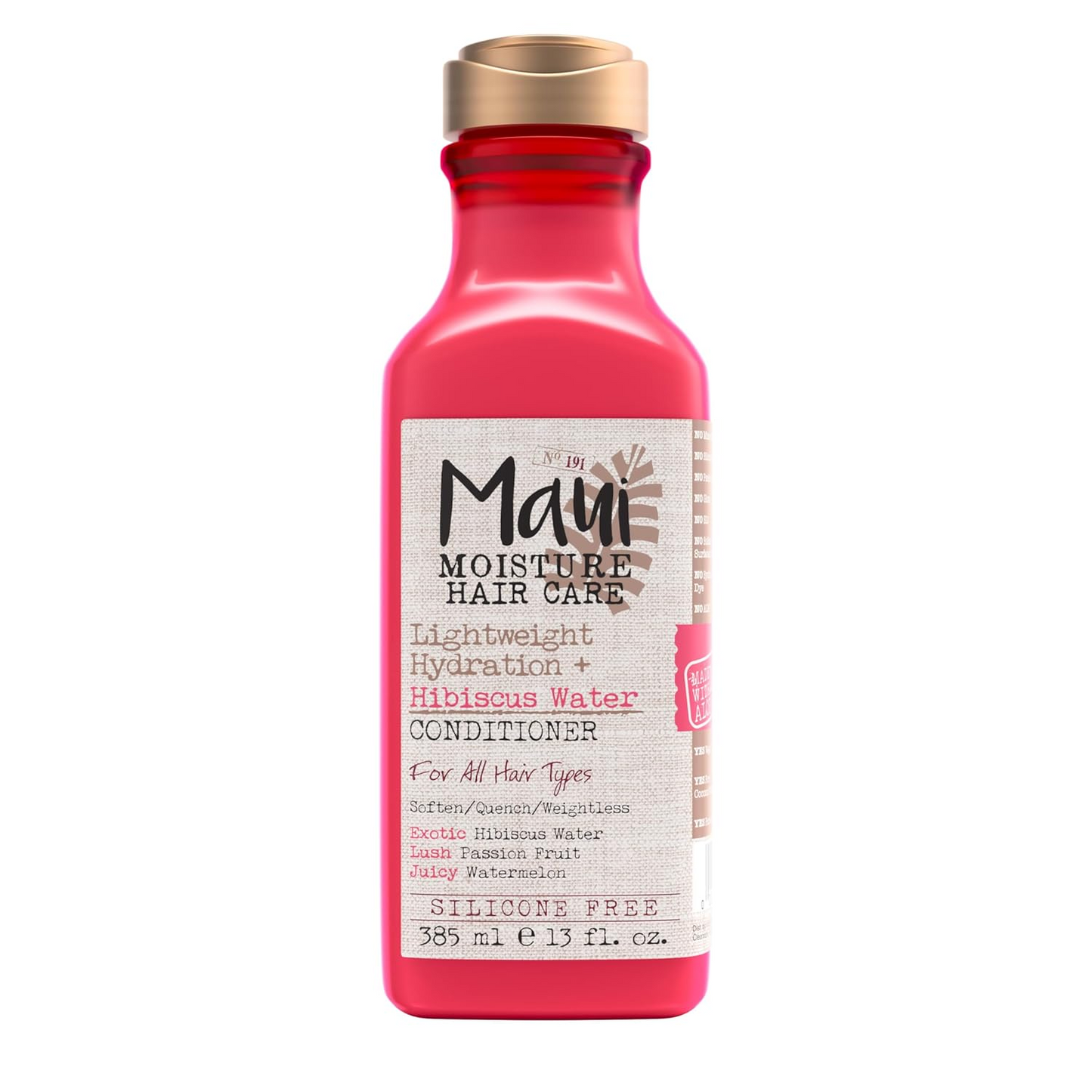 Lightly Hydrating Hibiscus Moisturising Conditioner, Nourishing Aloe Vera Conditioner, Smooth, Nourished Hair, Vegan & Silicone-Free, 385 ml
