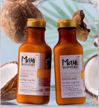 Coconut Oil Shampoo & Conditioner Set, 385ml Each