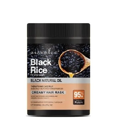 Black rice natural oil nourishes and moisturizes, hair care shampoo set,