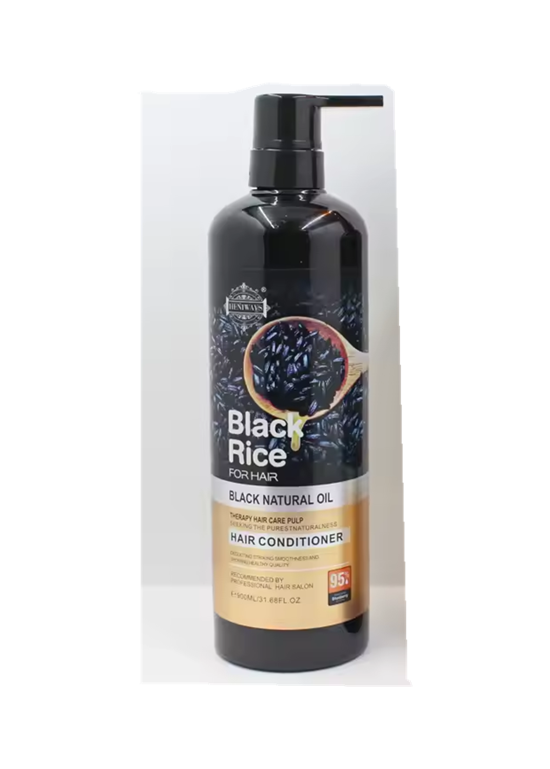 Black Rice Conditioner, restores vitality, elasticity and shine to hair, 900 ml