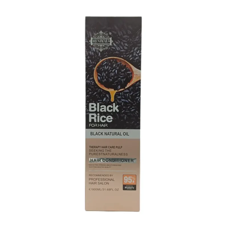 Black Rice Conditioner, restores vitality, elasticity and shine to hair, 900 ml