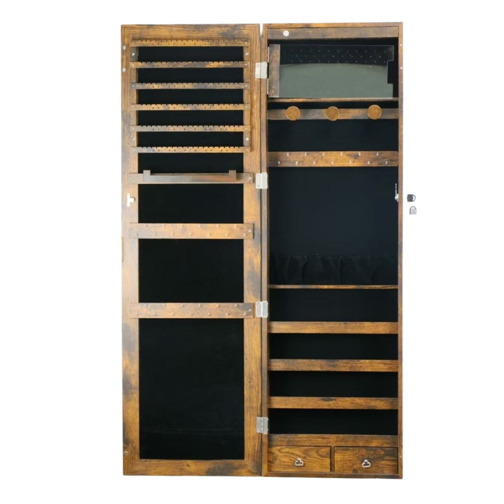 Jewelry storage cabinet, mirrored jewelry cabinet 120 cm wall mounted/door storage cabinet