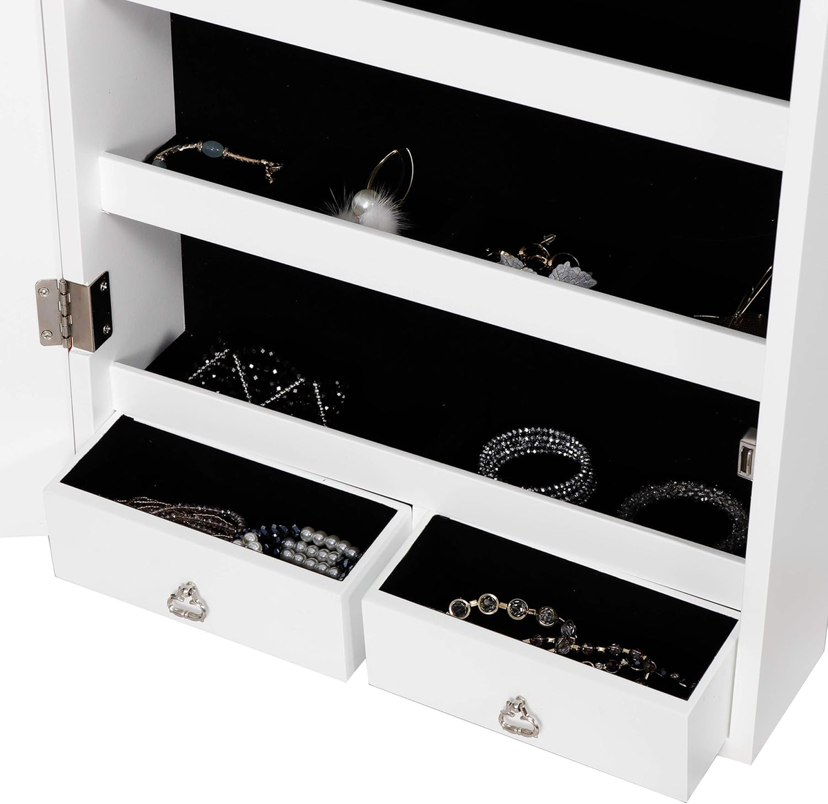 Jewelry storage cabinet, mirrored jewelry cabinet 120 cm wall mounted/door storage cabinet
