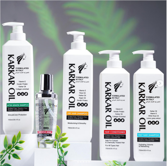 Kaka Shampoo and Treatment Set, stimulates hair growth, lengthening, thickening, and prevents hair loss, 5 bottles