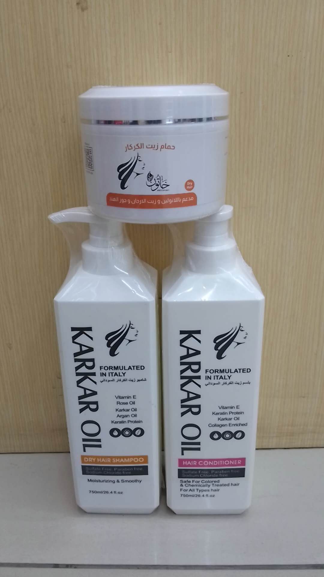 Dry Shampoo, Conditioner & Serum Oil Set, 3 Bottles