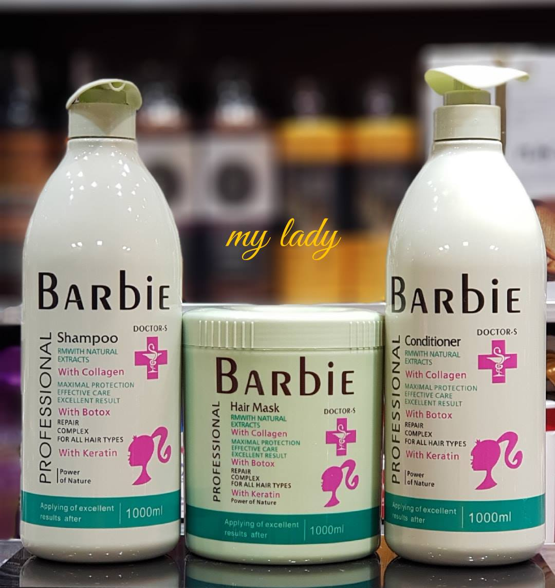 Keratin Shampoo Set, Enriched with Natural Extracts and Collagen, 3 Bottles