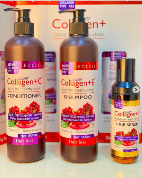 Pomegranate Collagen Kit for Strong, Healthy Hair 3 Pack