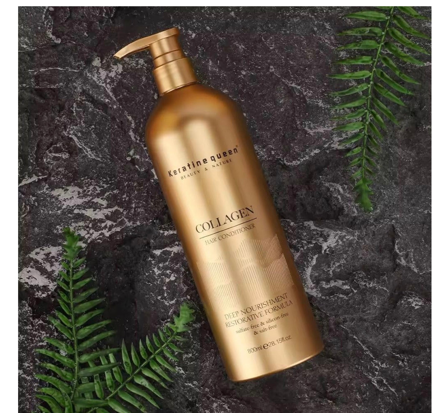 Keratin Queen Sulfate-Free Moisturizing Collagen Brazilian Gold Conditioner