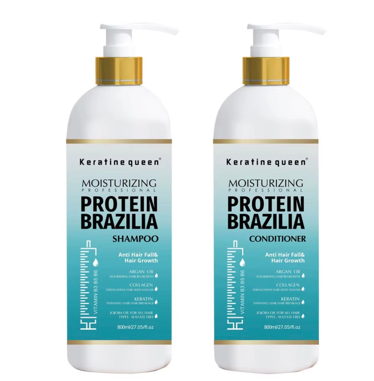 Keratin Queen Protein Brazilian Shampoo and Conditioner