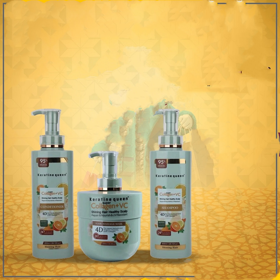 Collagen + VC Shampoo Set, 3 bottles