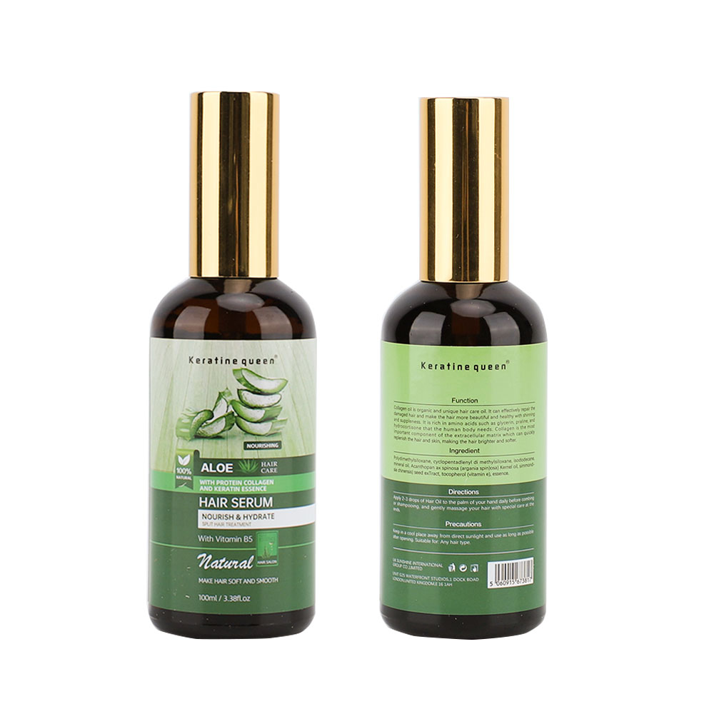 Nourishing Aloe Vera Hair Serum with Protein Collagen and Keratin Essence, 100ml