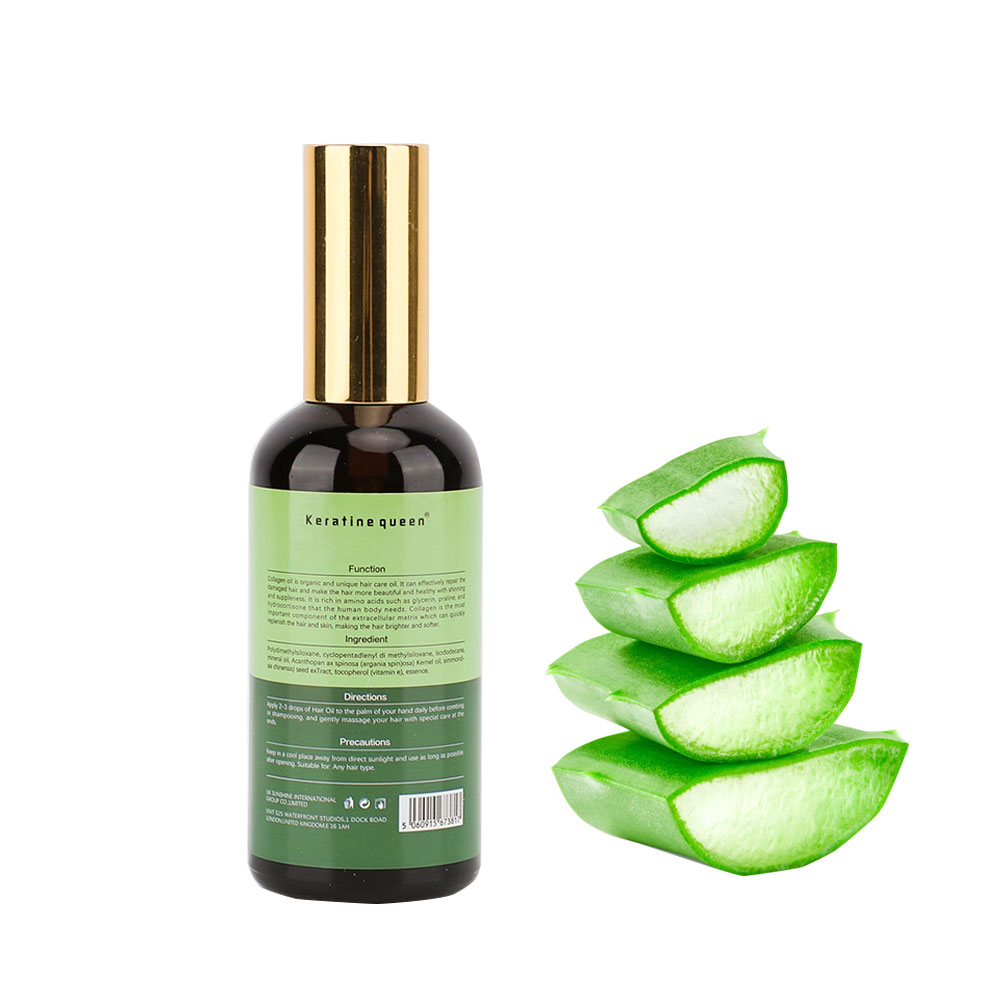 Nourishing Aloe Vera Hair Serum with Protein Collagen and Keratin Essence, 100ml