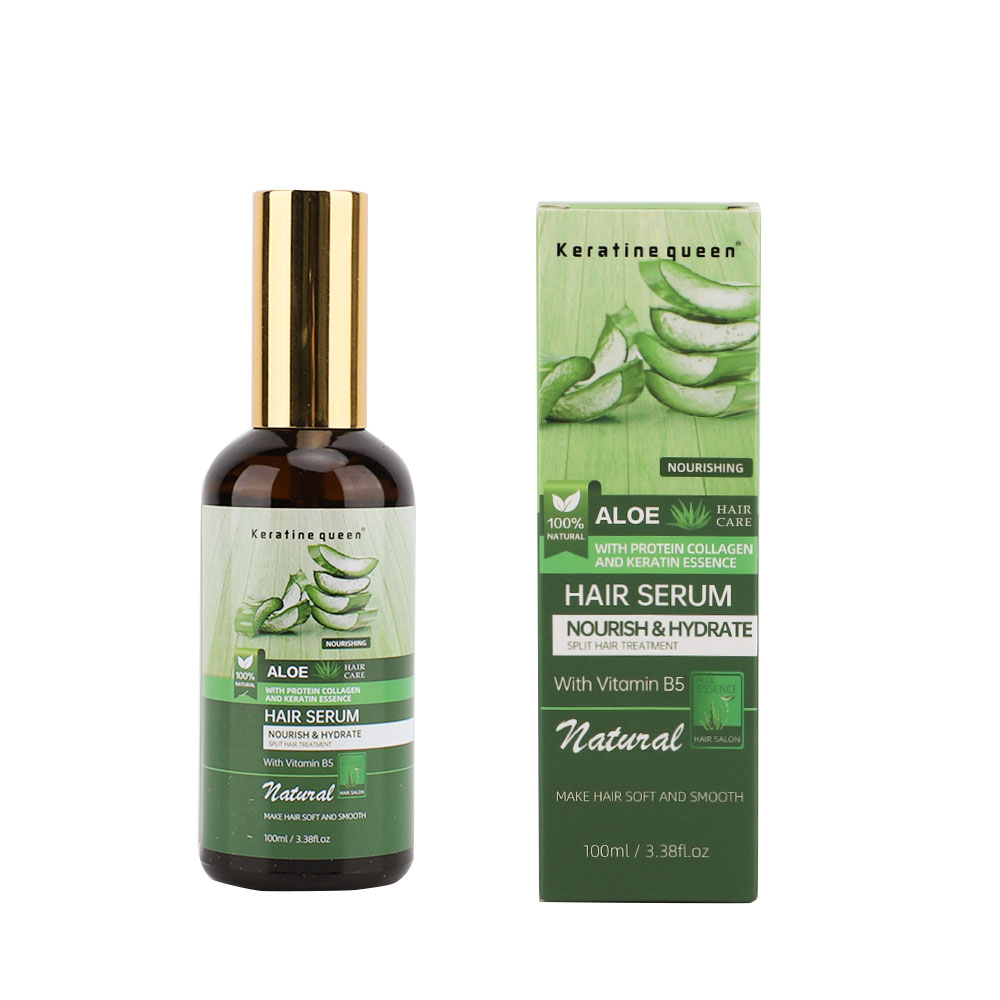 Nourishing Aloe Vera Hair Serum with Protein Collagen and Keratin Essence, 100ml