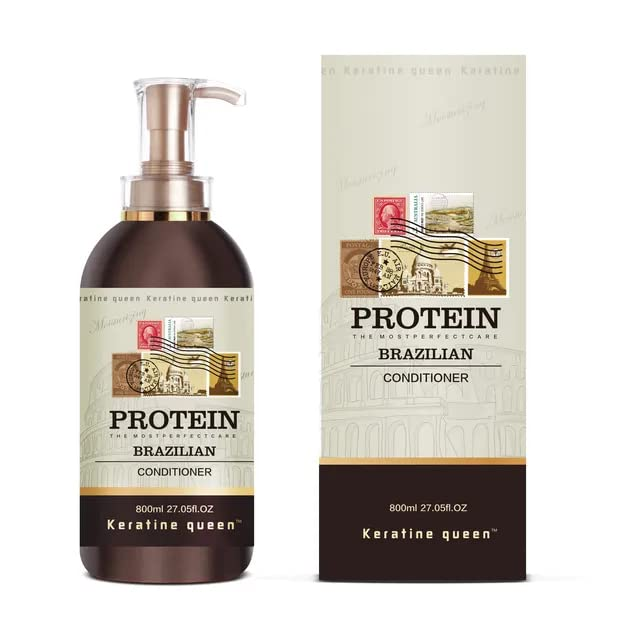 Natural Keratin Queen Shampoo and Conditioner Set, 4 Bottles