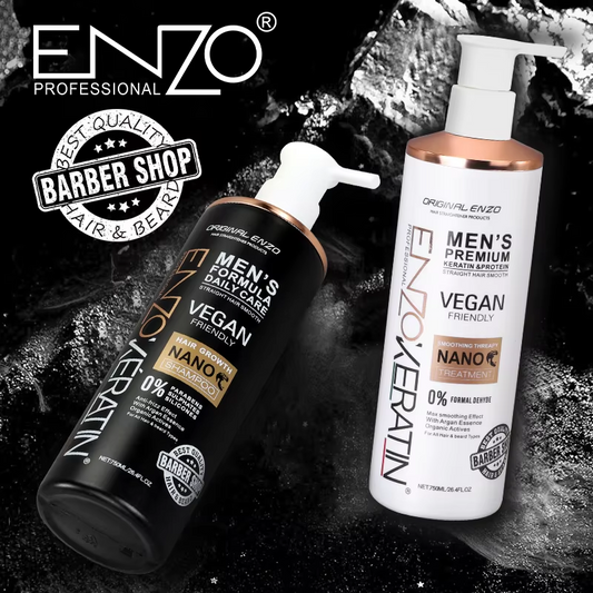 ENZO Strong Thickening Machine Biotin, Anti-Hair Loss, Hair Growth Shampoo and Conditioner Straightening Cream