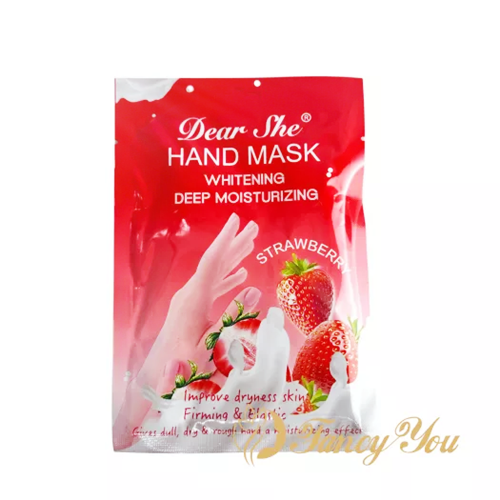 Strawberry Hand Mask, Whitening and Deep Moisturizing, 2 Sheets