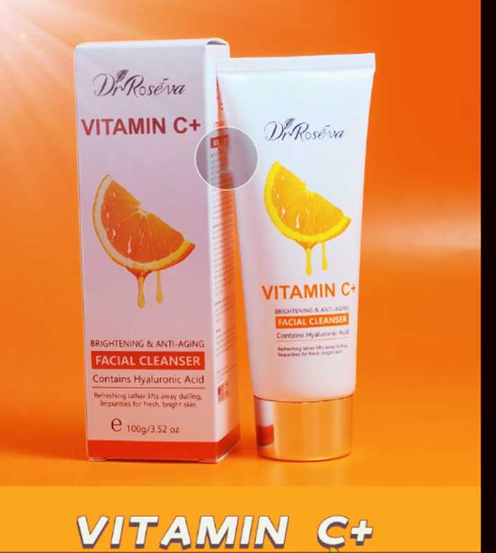 Vitamin C Brightening Anti-Aging Cleanser, Deep Cleansing Exfoliating Moisturizing 100g