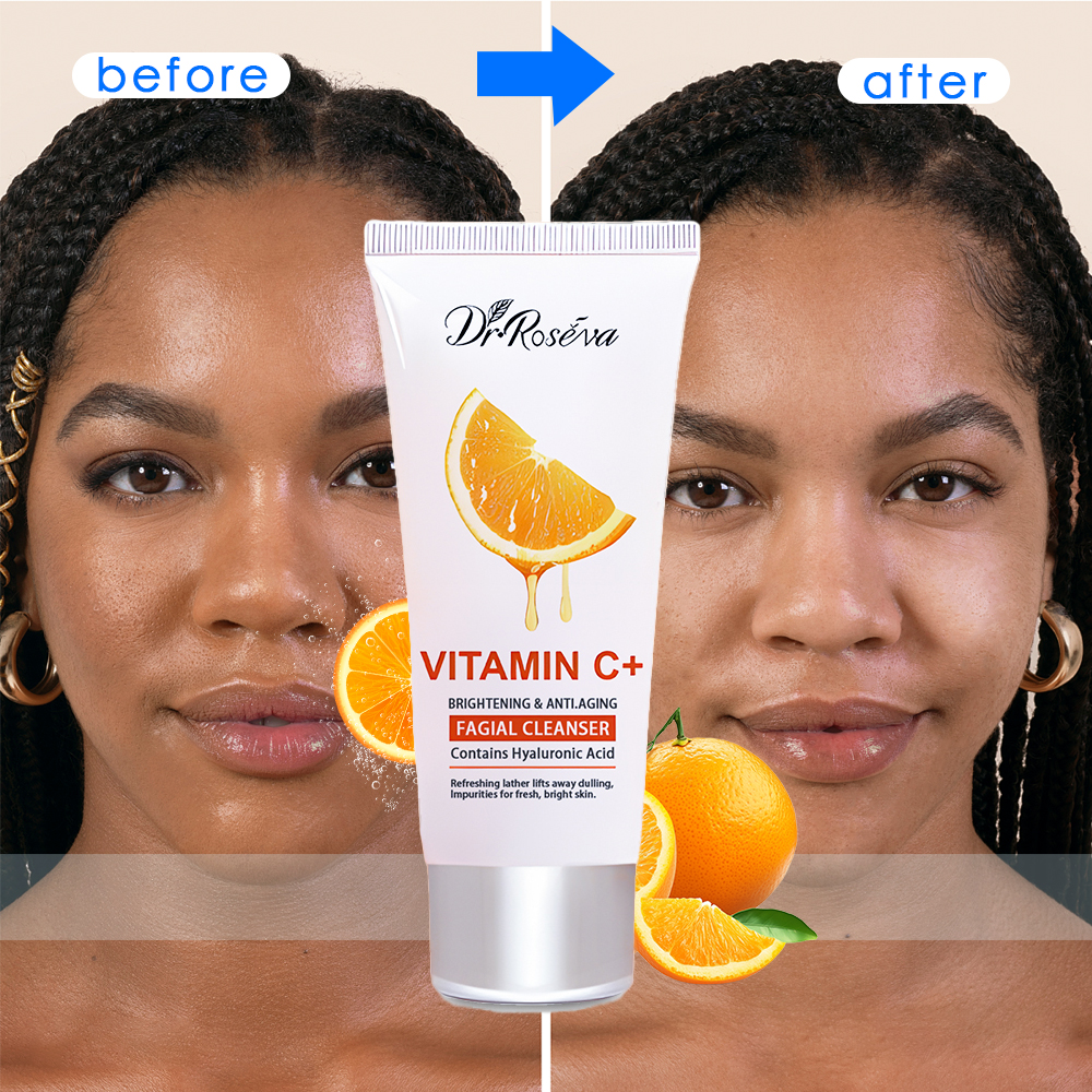 Vitamin C Brightening Anti-Aging Cleanser, Deep Cleansing Exfoliating Moisturizing 100g