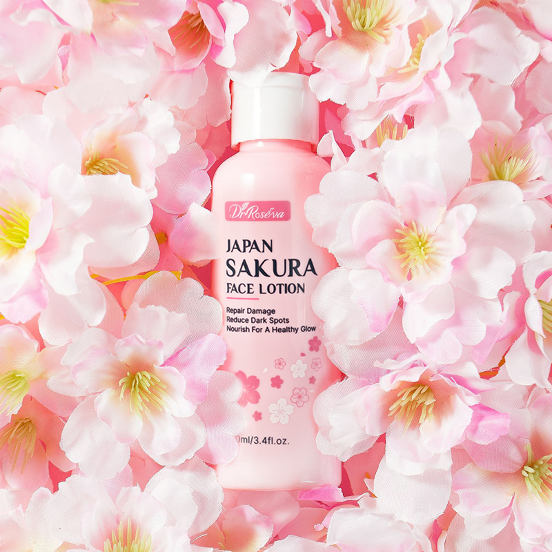 Japanese Sakura Facial Moisturizing Lotion, Damage Repair, Dark Spot Reduction, 100g