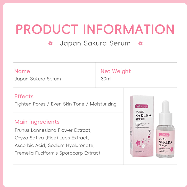 Sakura Brightening Moisturizing Skin Firming Serum, 30g