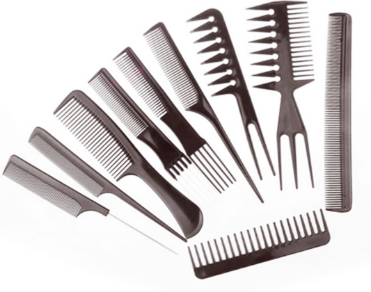 10-piece professional styling comb set