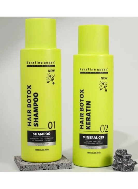 Hair Botox Shampoo Set for Straightening Hair Treatment, 1000ml X2